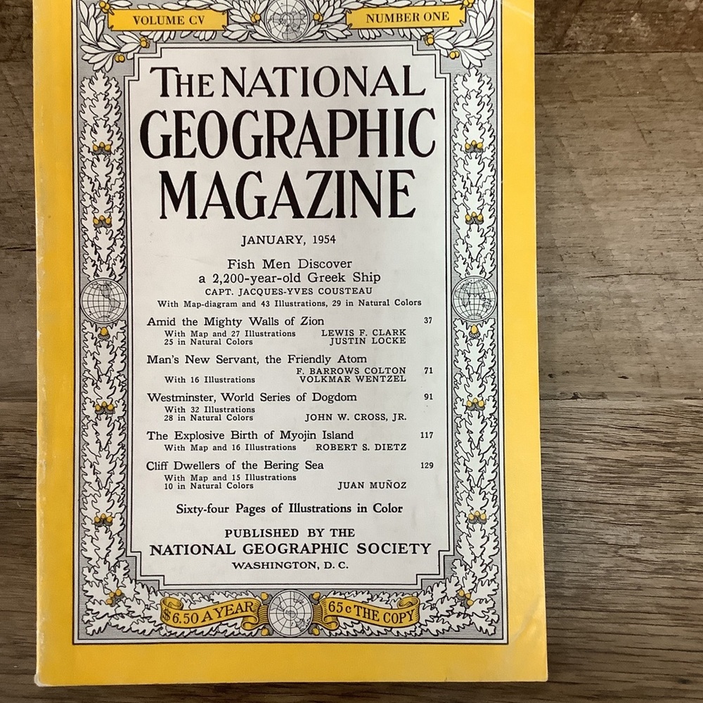 National Geographic Magazine January 1954
